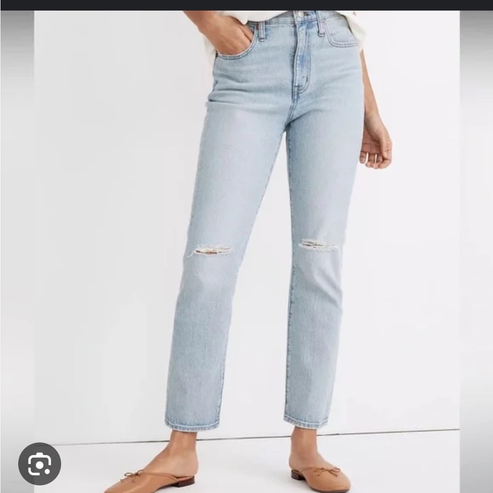 Madewell straight-leg light wash jeans